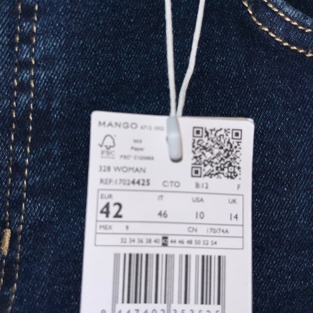 Mango Dark Blue Straight-Leg Jeans - Picture 10 of 16